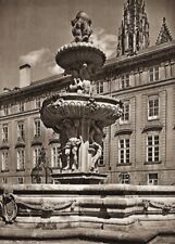 1940s Vintage Castle Fountain PRAGUE Czech Republic KARLA PLICKY Photo Art 12X16 picture