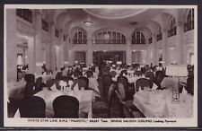 RMS MAJESTIC WHITE STAR LINE INTERIOR REAL PHOTO POSTCARD RPPC ** OFFERS ** picture