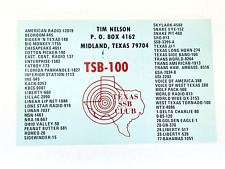 Vintage QSL Card Ham CB Amateur Radio Tim Nelson TSB-100 Texas SSB Club Midland picture