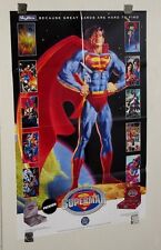 1994 Superman Skybox trading card promo poster: JLA/Wonder Woman/Batman/Doomsday picture