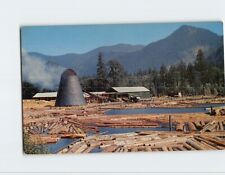 Postcard A Northwest Sawmill and Log Pond USA picture