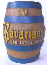 Vintage 1950s Bavarian's Old Style Beer Covington KY Chalkware Half Barrel Sign picture