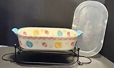 Temp-Tations by Tara Old World Easter Egg Covered Serving Dish 2 Quart W/Stand picture