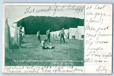 Lake City Minnesota MN Postcard Camp Lakeview Scenes Prisoners Police Duty 1907 picture