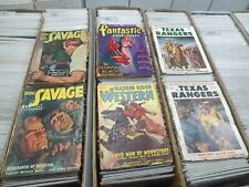 Lot of 6 original Pulps Doc Savage, Fantastic Adventures, Masked Rider and more picture