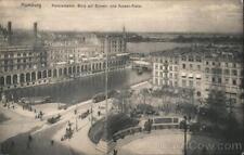 Germany 1908 Hamburg,Alsterarkaden,Blick auf Binnen und Aussen-Aister Postcard picture