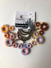 Disney Parks Exclusive Icon Mickey Shaped Donut Keychain Set Of Five NWT picture