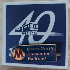 MTA Metro-North Commuter Railroad 40th anniv. logo enamel pin new  picture