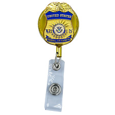 LL-009 FAM Federal Air Marshal Metal ID Reel retractable Card Holder picture