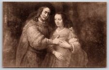 Art~Rembrandt Van Rijn~The Jewish Bride~Vintage Postcard picture