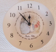 Beatrix Potter Wedgwood Peter Rabbit Nursery Wall Clock Plate 8” Made In England picture