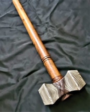 Custom Handmade Viking Solid Damascus steel hammer picture