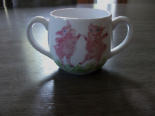 Tiffany & Co. Dancing Pigs 2 Handled Child/Baby Cup Mug  2002 Bone china England picture