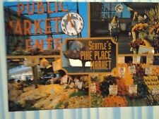 AMAZING POST CARD AERIAL VIEW PIKE PLACE MARKET SEATTLE WASHINGTON picture