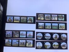 Antique Glass Magic Lantern Strip Slides Box of 7 Navy,Army , London, Life Boat picture