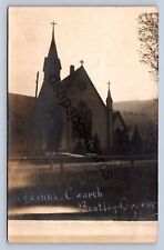 J98/ Bentley Creek Pennsylvania RPPC Postcard c1910 St Ann's Church 127 picture