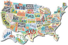 RV State Sticker Travel Map of the United States | 50 States Stickers of US | Vi picture