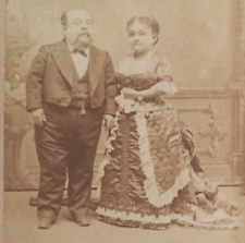 c1880s General Tom Thumb & Wife Lavinia CDV Photograph P.T. Barnum Circus Stars picture