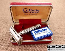 Re-Plated Gillette No. 58 Vintage Double Edge Safety Razor - FULL SET picture