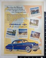 1949 Chevrolet Styleline De Luxe Sport Coupe Vintage Full Page Ad Large 13