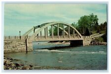c1940's A View Of Bridge At Bluehill Falls Maine ME Unposted Vintage Postcard picture
