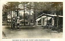 Postcard 1920s Maine Ridlonville Pine Grove Tourist Camps Gas pumps ME24-2130 picture