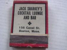 1930's Jack Sharkey's Lounge at Boston Garden Boston Mass EMPTY MATCHBOOK MA picture