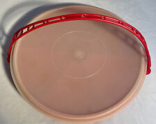 Vintage Tupperware Party Veggie Platter Divided Tray RED  #405-1 w/Lid & Handle picture