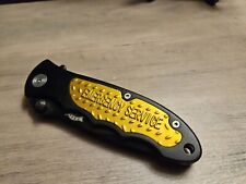 EMERGENCY SERVICES TRIBUTE SINGLE BLADE FOLDING KNIFE -LINERLOCK picture