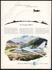 1953 Douglas RB66-A USAF reconnaissance plane art vintage print ad picture