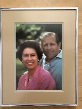 Queen Elizabeth II + Prince Philip Custom Framed Autograph Signed Photo 1980 picture