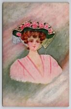 Theatre Actress Miss Gaiety in Pink Painting Style 1908 Rillton PA Postcard G28 picture