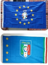 1 ITALY FEDERATION FLAG (3x5 FT) + 1 EURO-2024 FLAG (3X5 FT) $45 picture