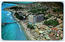 c1950's Air View of Puerto Vallarta Delfin Hotel Jalisco Mexico Postcard picture