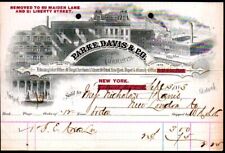 1883 New York - Parke Davis & Co - Drugs Chemists - EX Rare Letter Head Bill picture