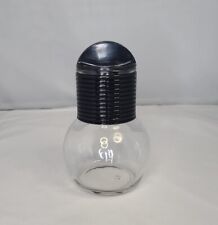 Vintage  Clear Glass Carafe with Black Top picture