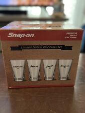 SET OF 4 SNAP-ON SSX15P110 LIMITED EDITION PINT GLASSES ~ NEW IN BOX picture
