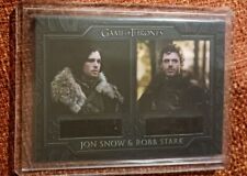 2020 Game of Thrones The Complete Series Relic DC1 Jon Snow & Robb Stark Cloak picture