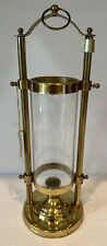 Teleflora Brass Hurricane Candle Chimney Candlestick Votive w Tags Vintage picture