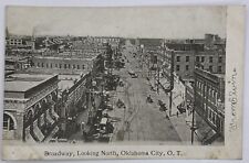 1901-1906 Broadway Looking North Postcard Oklahoma City Ok Territory picture