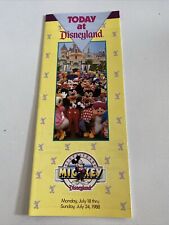 TODAY AT DISNEYLAND July 18-24, 1988 Sixty Years of Mickey BROCHURE Fold Out picture
