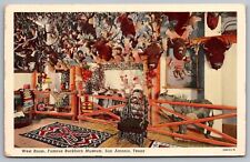 West Room Buckhorn Museum San Antonio Texas Interior Historic Vintage Postcard picture