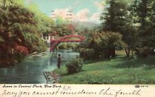 Postcard NY New York City Central Park Water Scene Posted 1910 Vintage PC J5013 picture