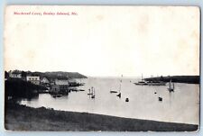 Bailey Island Maine ME Postcard Mackerel Cove Aerial View Lake Boats 1917 Posted picture