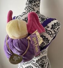 Rare y2k NWT Harry Potter Purple Hermione Love Potion Snitch Plush Backpack picture