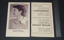 1938-1945 PHOTO CHOCOLATE REVILLON ACTRESS CINEMA ACTRESS MOVIE SYLVIA BATTLE picture