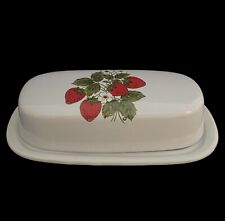 Vintage McCoy Pottery Strawberry Butter Dish and Lid 7013 Made In USA picture