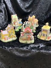 Vintage 1994 The Bunny Family Village lot of 11 picture