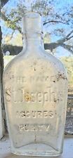 Antique Vintage St Josephs Medicine Embossed Bottle The Name Assures Purity picture