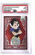 2023 Topps Chrome Disney 100 #66 Snow White Red & Black Wave Refractor /28 PSA 9 picture